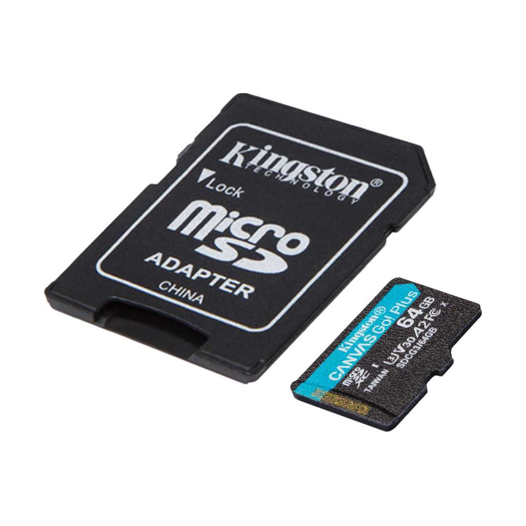 Kingston | MicroSD 64Gb (без SD adapter ) | Карта памяти MicroSD 64Gb, Class 10 UHS-I U3 V30 A2| 3