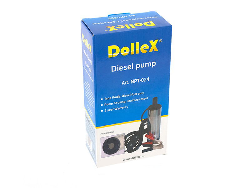 DolleX | NPT-024 | Насос перекачки топлива погружной с фильтром 24V, 3.5A, 30 л/мин| превью 2