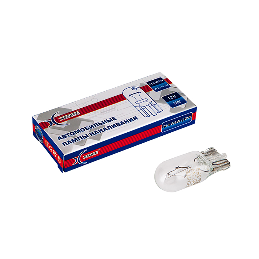 XENITE | T10 W5W STANDART| 12V 5W упаковка 10шт. | превью 1