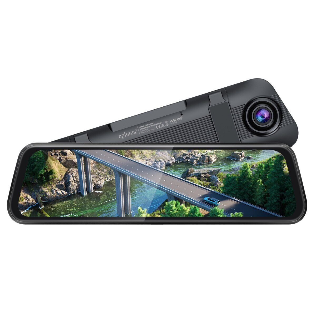 Eplutus | D90 | Зеркало 2 камеры, Full HD1920x1080, 170гр.,Wi-Fi 10.0" экран | 1