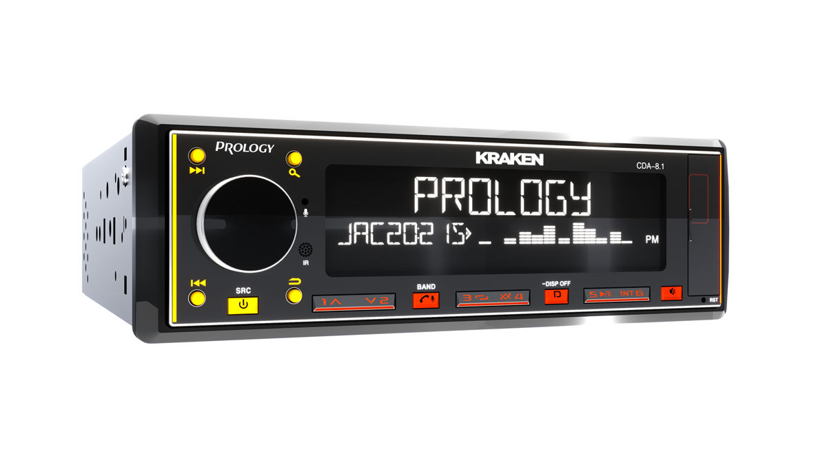 Prology | CDA-8.1 KRAKEN | 65x8, USB/SD/MP3, FLAC, 2 RC, Bluetooth® | 1