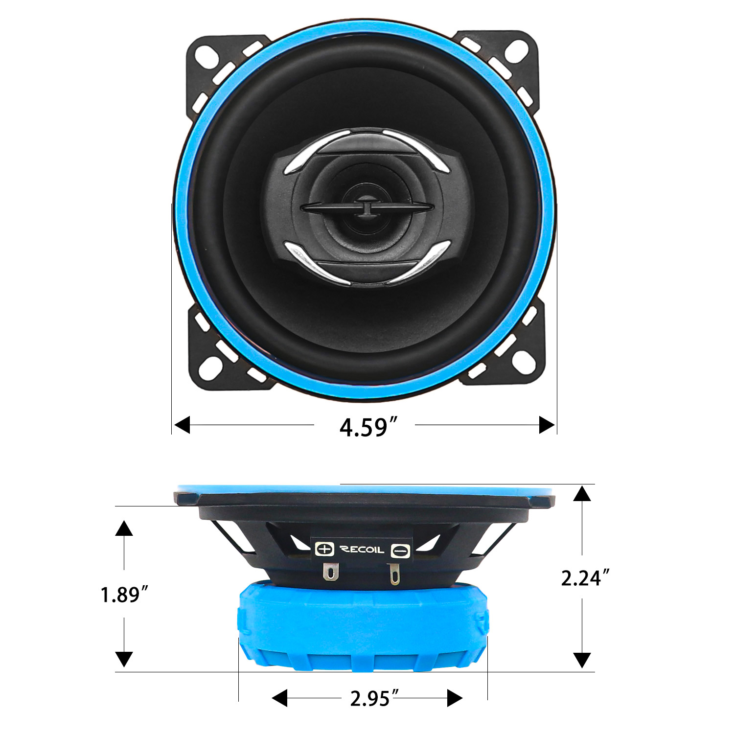 Recoil | RCX4 | 2-х пол. коакс., 102 mm , 3.2 Ом, 114-20000 Гц, RMS/Peak - 45W/90W   | 4