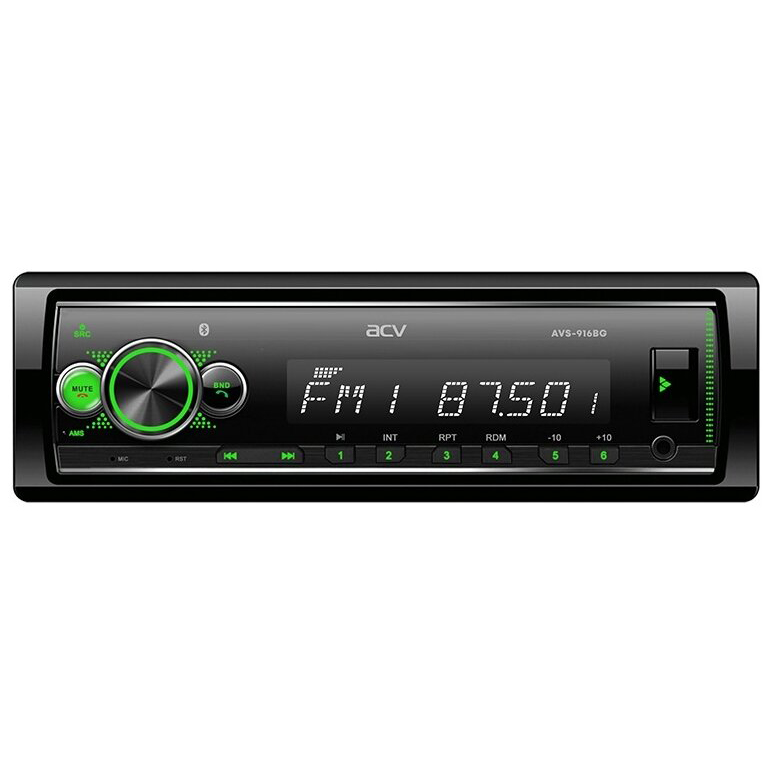 ACV | AVS-916BG | 1din/зеленая/FM/MP3/USB/BT/SD/FM/4*50/Bluetooth | превью 1