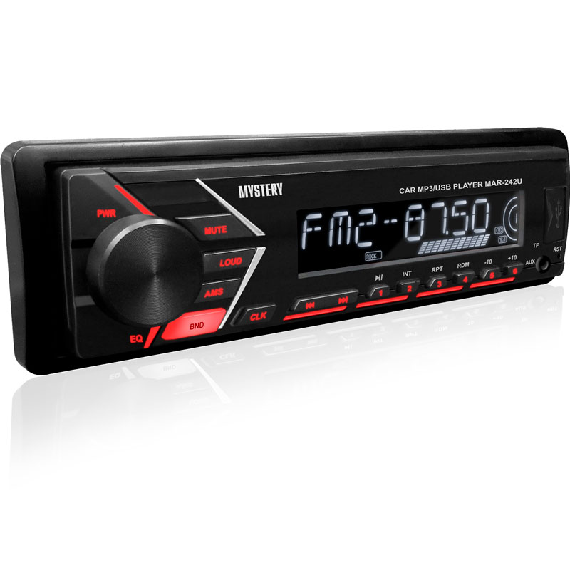 Mystery MAR-242U 50х4, красная подсветка, USB, SD, AUX, 1RCA