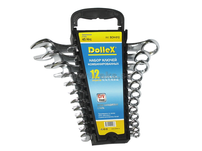 DolleX | SCH-012 | Набор ключей комбинированных (12 шт. 6-22 мм), хром| превью 2
