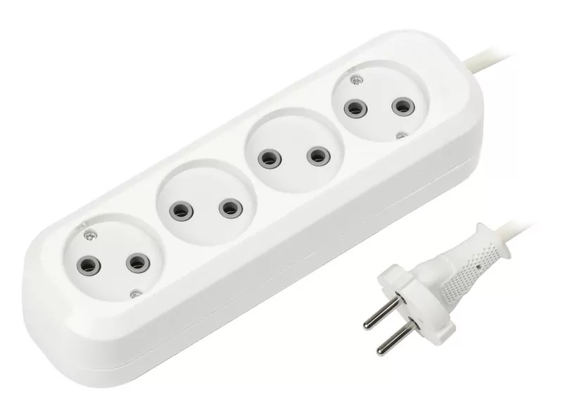 Удлиннитель |Smartbuy | Удлиннитель Smartbuy, 4 гнезда 3 метра 10А/2,2кВт без заземления ПВС 2х1,0| превью 1