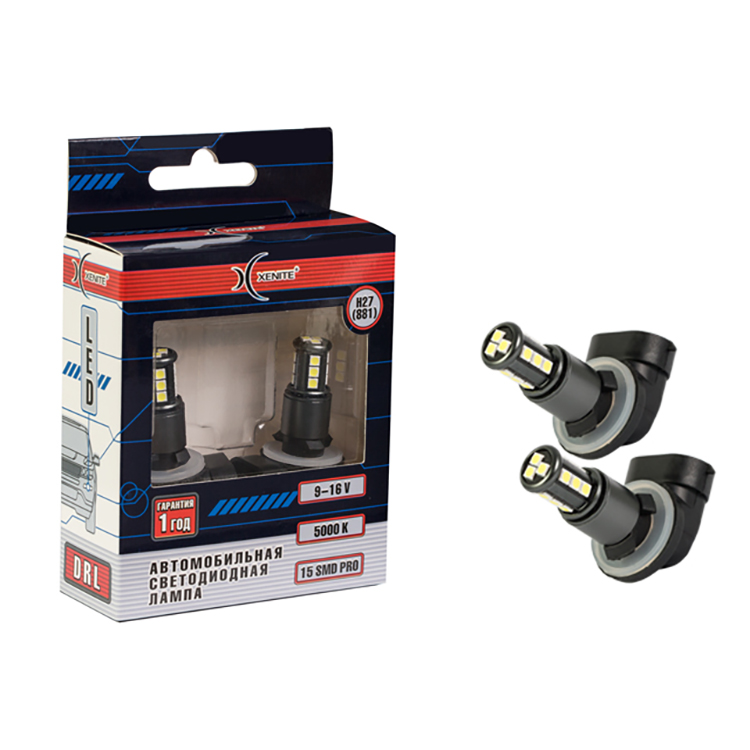 XENITE | H27(881) -15 SMD  | Светодиодная лампа ПТФ/ДХО , 5000 K,  2шт.  | превью 3