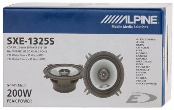 Alpine | SXE-1325s | V /  13 см. коакс. 2-полосн. 200MAX/35RMS | 5