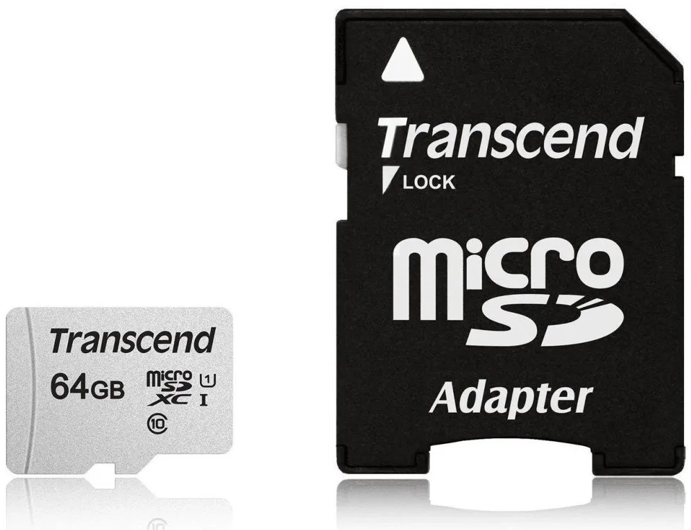 Transcend | MicroSD 64Gb (SD adapter ) | Карта памяти MicroSD 64Gb, Class 10 UHS-I| превью 1