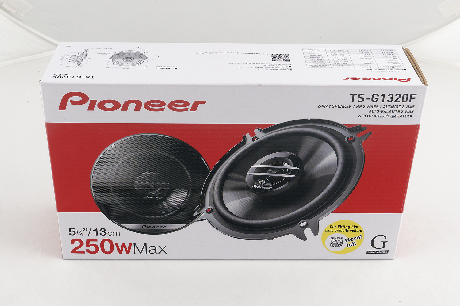 Pioneer | TS-G1320F | 2017г.13см 2-полосн. 35-250W 33-24000Гц 88дБ. глубина уст. 44,3мм | 5