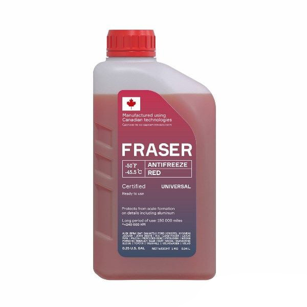 Fraser | Антифриз G12 -45 | Антифриз готовый красный 0.94 L | 1