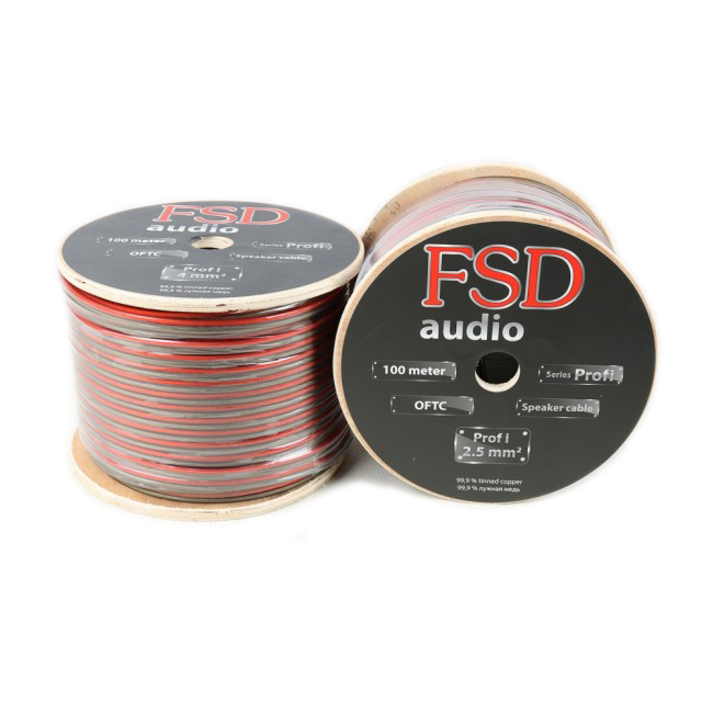 FSD audio | Profi 2.5 | 2x2.5мм  акустический кабель  100м, ЦЕНА ЗА БУХТУ | превью 1
