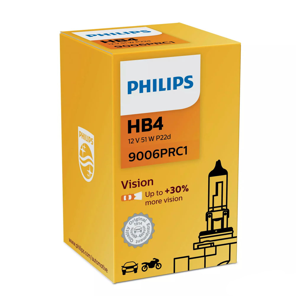 PHILIPS | HB4 Vision | Галогенная лампа Philips HB4 (55W 12V) Vision 1шт | 1