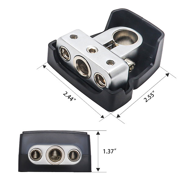 Recoil | PBT-2014 | Клеммы аккумуляторные/2x0/2/4 +1x4/8 Ga, в комплекте 2шт. | 3