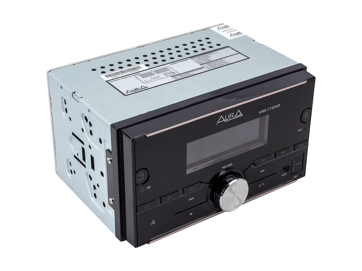 AurA | AMD-772 DSP | 2 DIN, 4х51w, ПРОЦЕССОР, FLAC, USB/BT, 3 RCA, APP, RGB, SWC, ДУ | 2