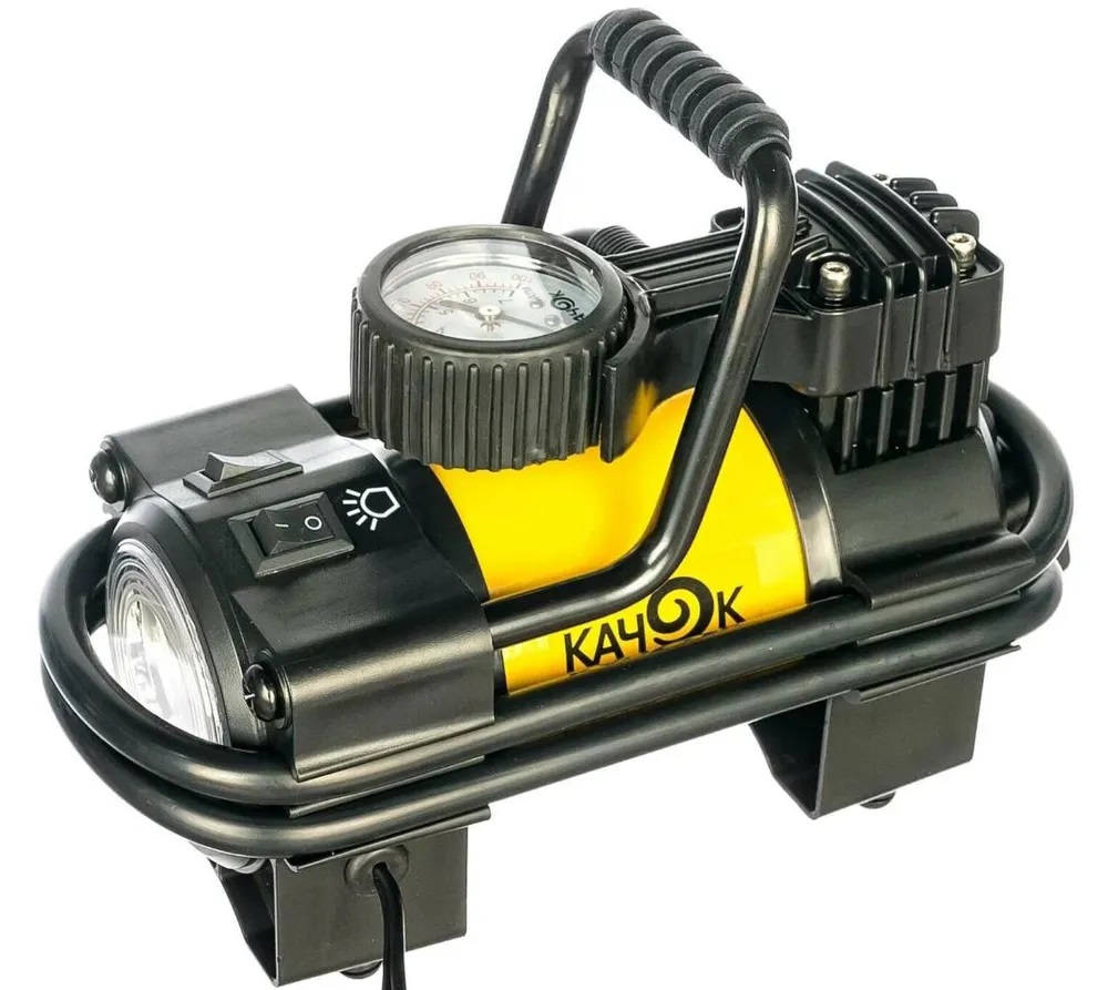 КАЧОК | К-90 LED NEW | Компрессор 35л/мин до 10атм/фонарь с/д | превью 1