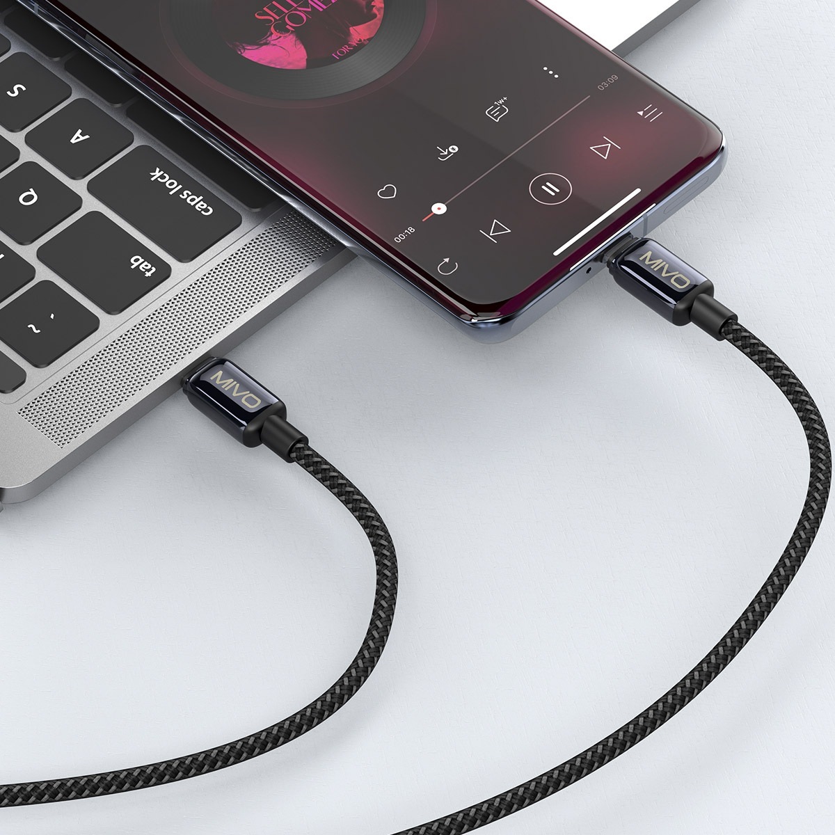 Mivo | MX-16T | Кабель Type-C - USB 2.4 А  1 м | превью 2