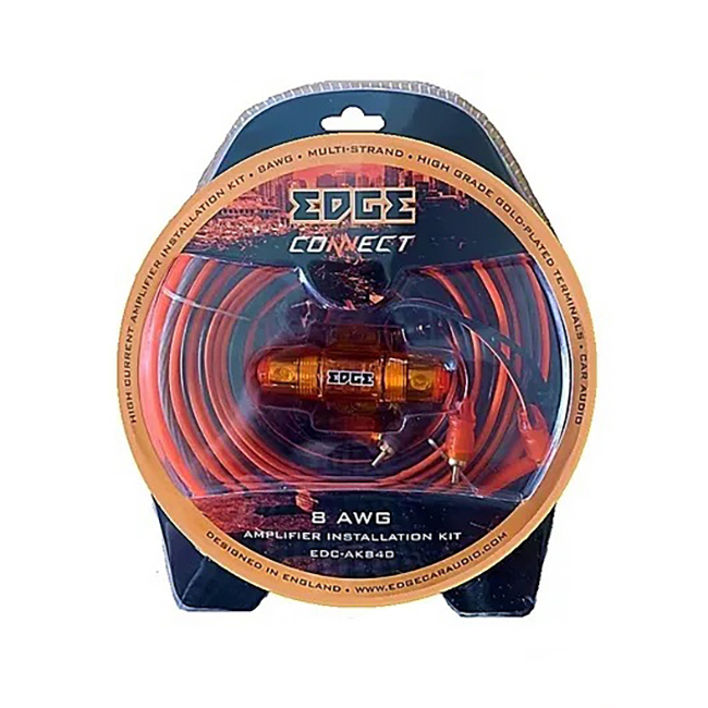 EDGE | EDC-AK840 | 4 канала, 8Ga 5+1м, 12Ga-14м ,  MiniANL 40A, упр 18Ga- 5м, 4RCA -5м, клеммы | 1
