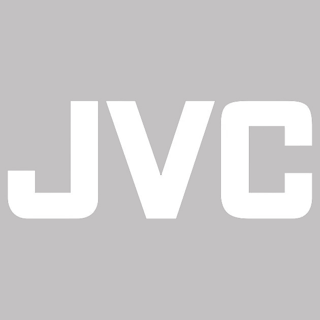 JVC | Наклейка логотип | универсальная с контурной резкой, белая | 1