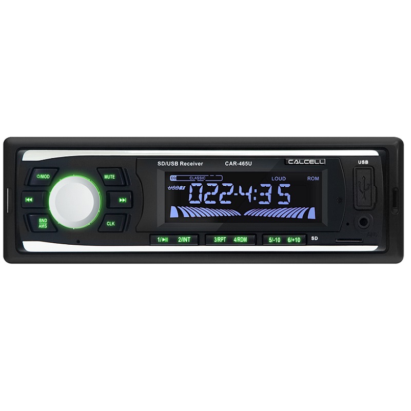 Calcell CAR-465U 4х35 Вт, мультицвет, USB, SD MMC, Front AUX