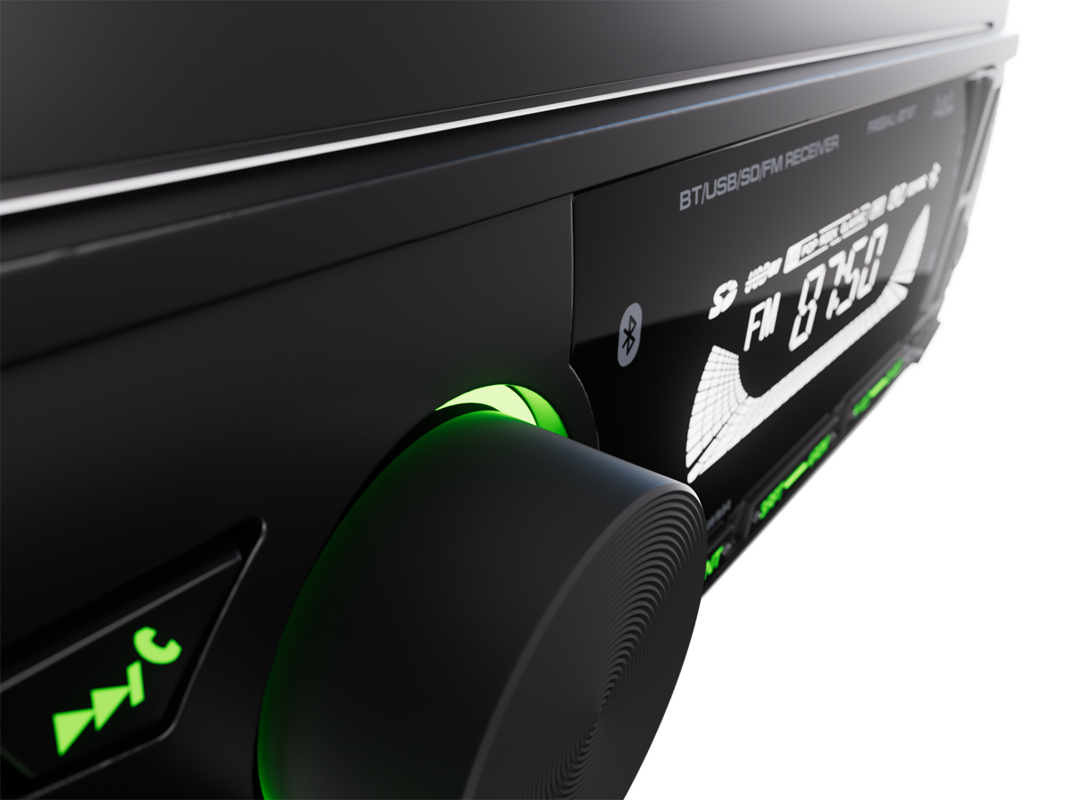 AurA | FIREBALL-201BT | 4х51w, FLAC, 2xUSB/BT, APP, 2 пары RCA, зеленые кнопки | 4