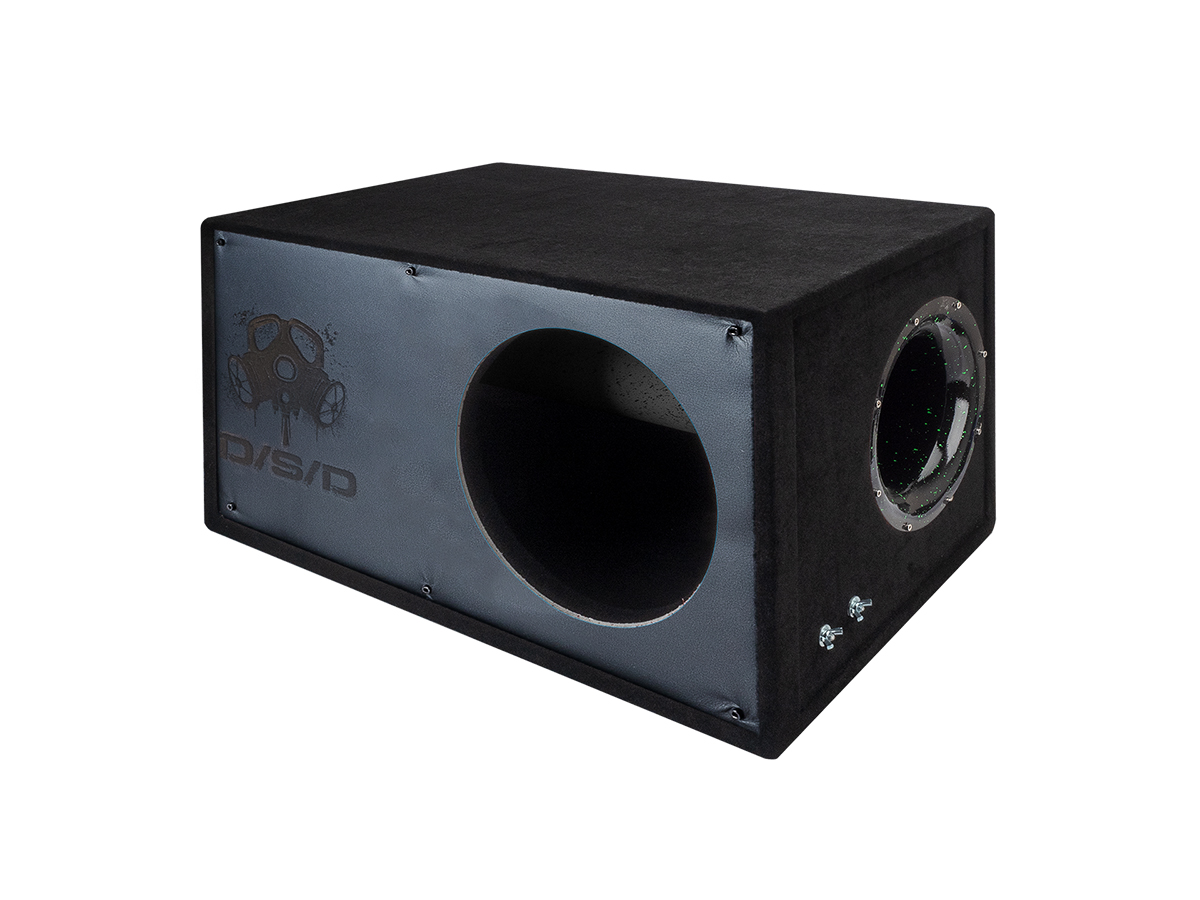 D/S/D | Короб 12" ФАНЕРА  |  Корпус Искра ЛОГОТИП D/S/D и МАСКА  фазоинвертор 160 мм , 65л | превью 2