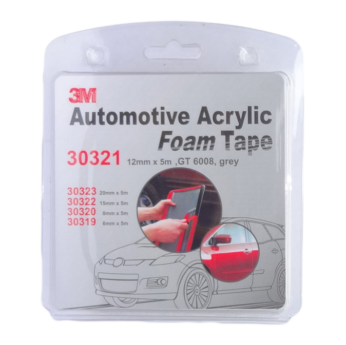 Скотч двусторонний | 3М 30321 | Двухсторонняя акриловая лента 3М GT6008  0,8 мм х 12мм х 5м | превью 1