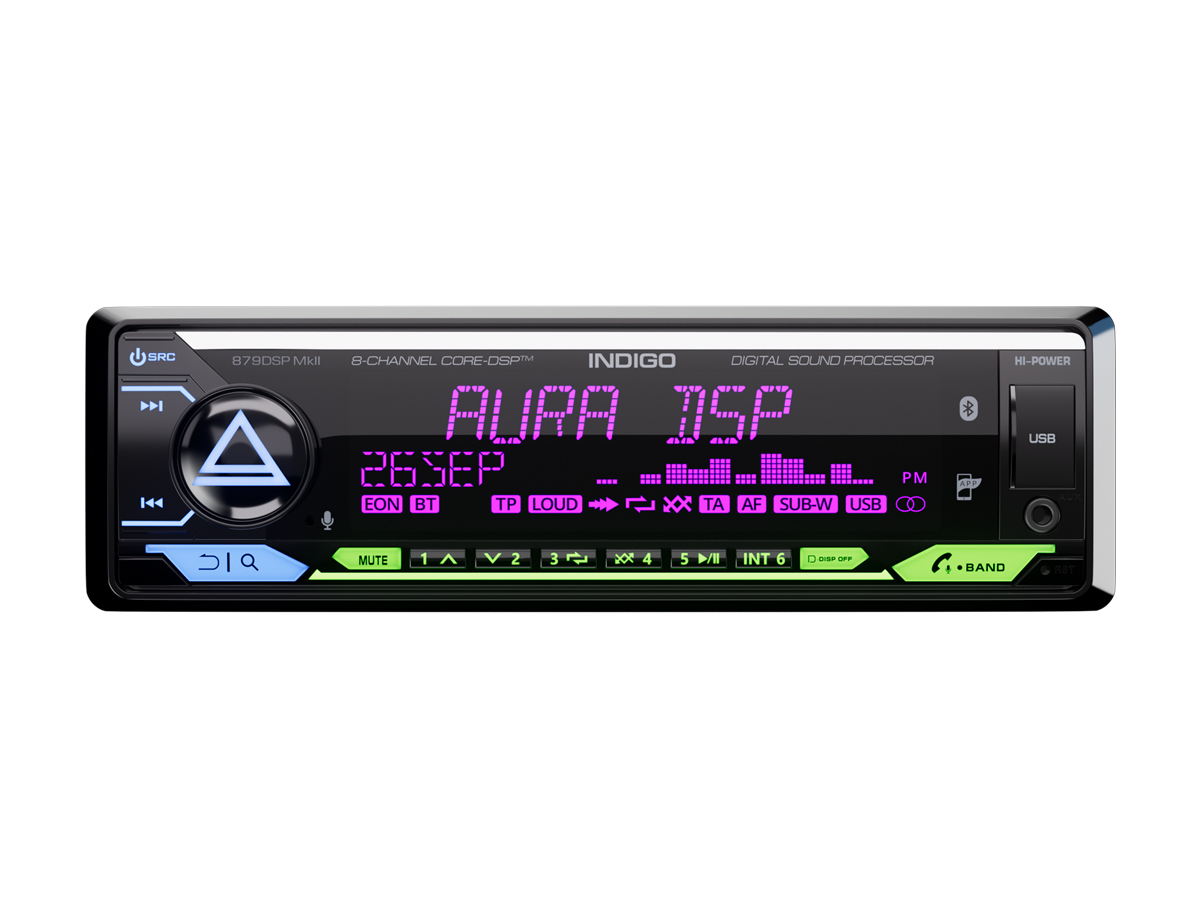 AurA | INDIGO-879DSP MkII HP | CORE-DSP (8 RCA,6V), FLAC, BT 5.3, APP, 3-ZONE RGB, D-SWC, ДУ | превью 2