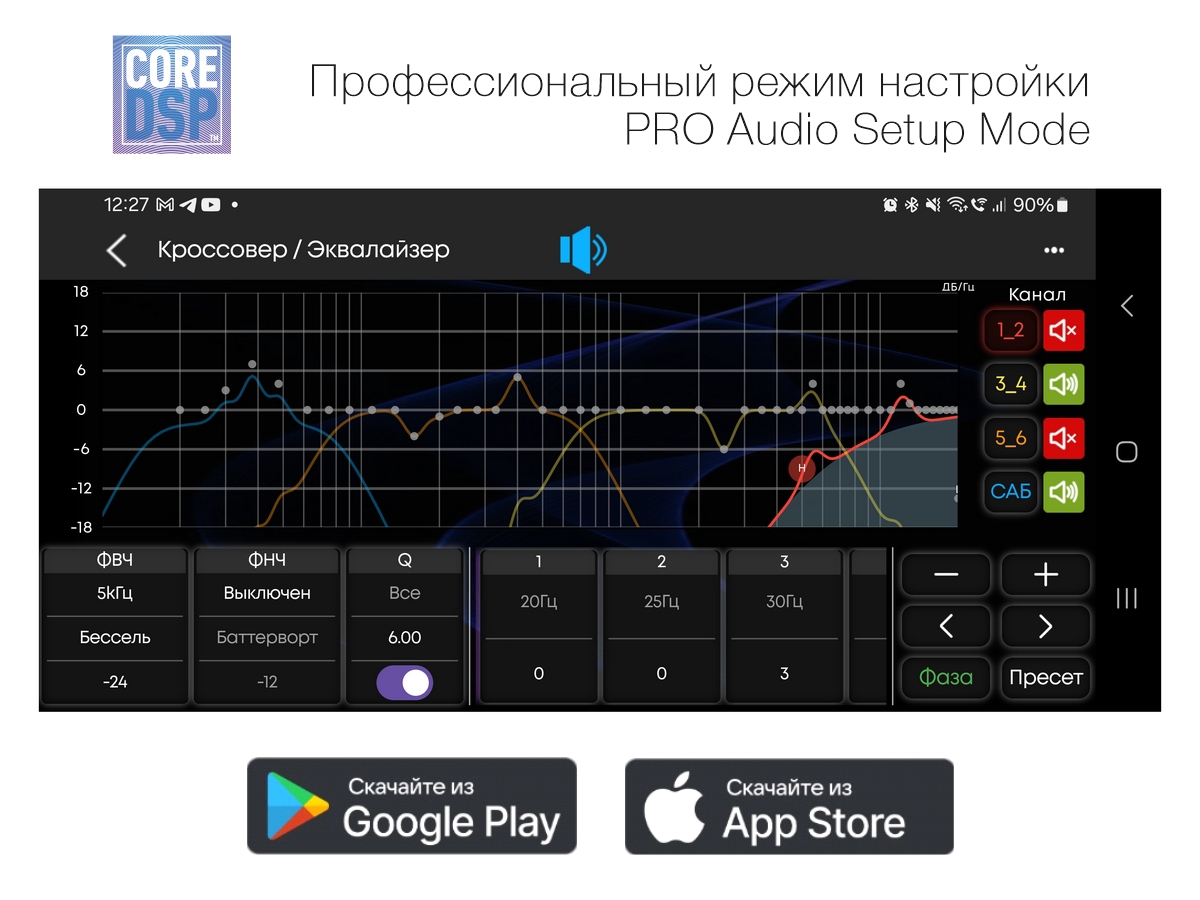 AurA | INDIGO-877DSP MkII | CORE-DSP (8 RCA, 6V), FLAC, BT 5.3, APP, 3-ZONE RGB, D-SWC, ДУ | 7