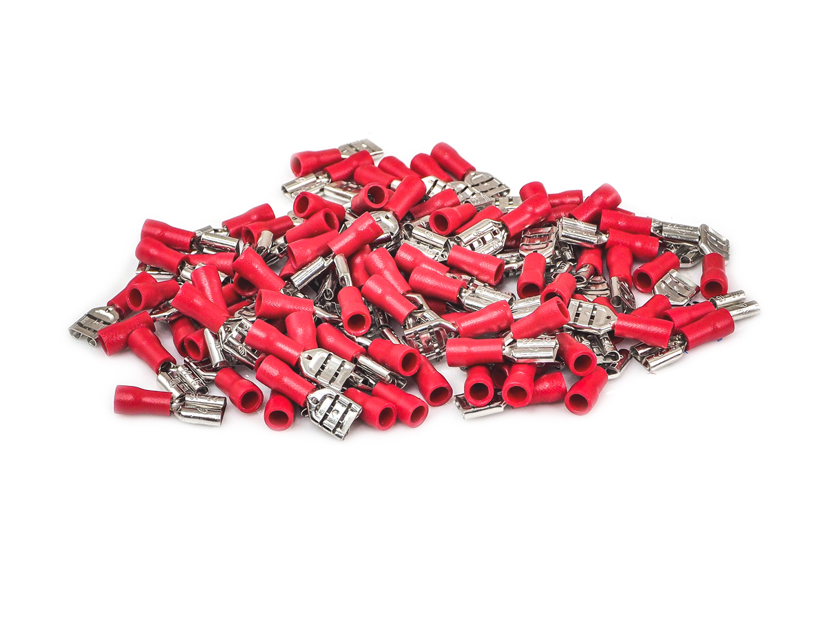 AurA | ATS-1563 | "Мама" плоская, красная, ширина 6,3 мм, диаметр кабеля: 0,5 - 1,5 mm, уп. 100шт.| превью 2