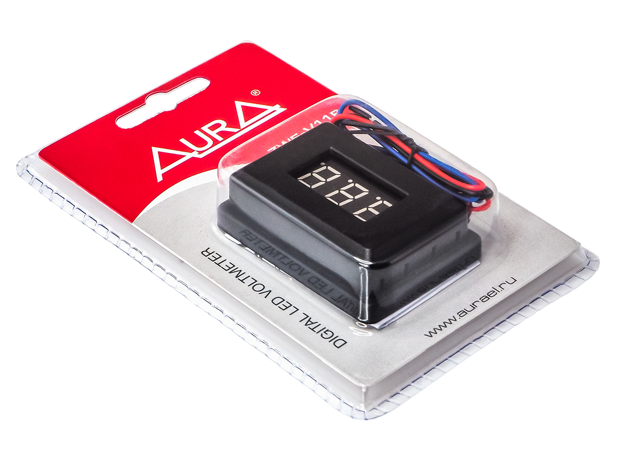AurA | ZWE-V11R | Вольтметр цифровой, 9-18V, 3 сегмента, красный | превью 2