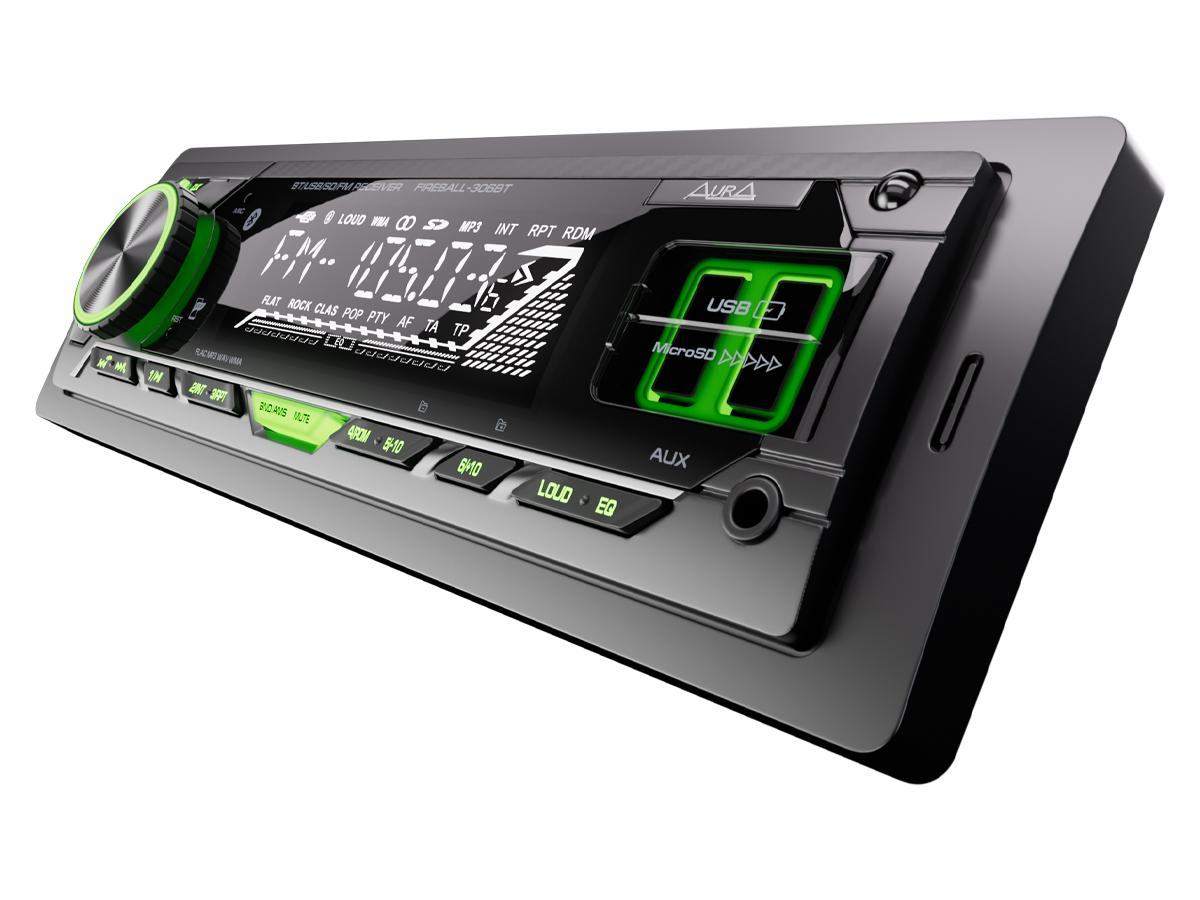 AurA | FIREBALL-306BT | 4х51w, FLAC, 2xUSB/BT, APP, 2 пары RCA, зеленые кнопки | превью 3