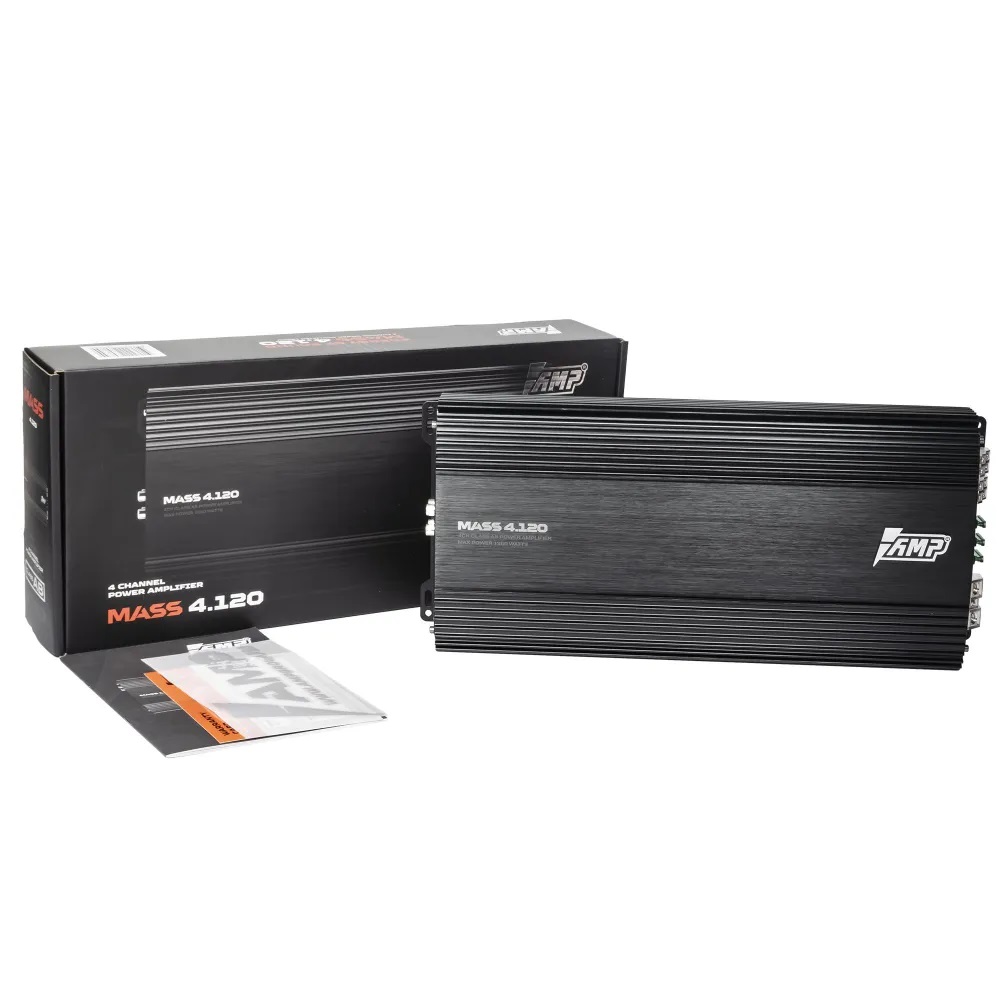 AMP | MASS 4.120 | 4-кан, класс AB , мощность RMS 120 Вт х4 ( 4 Ом ), 180Втх4,  ( 2 Ом ) | 4