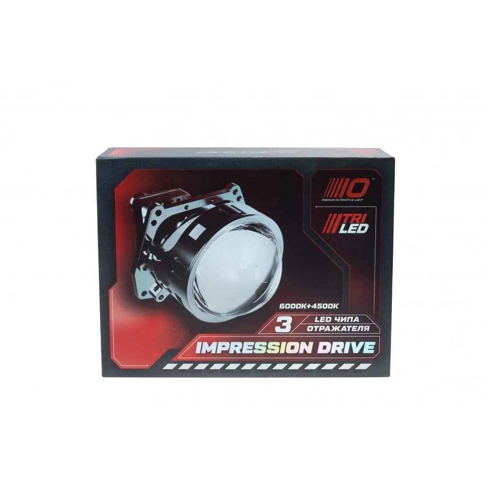 OPTIMA  |  LENS-3.0-TRILED-ID | Impression Drive  3.0" 6000K+4500K 3 чипа, 3 отражателя  ПАРА | 5