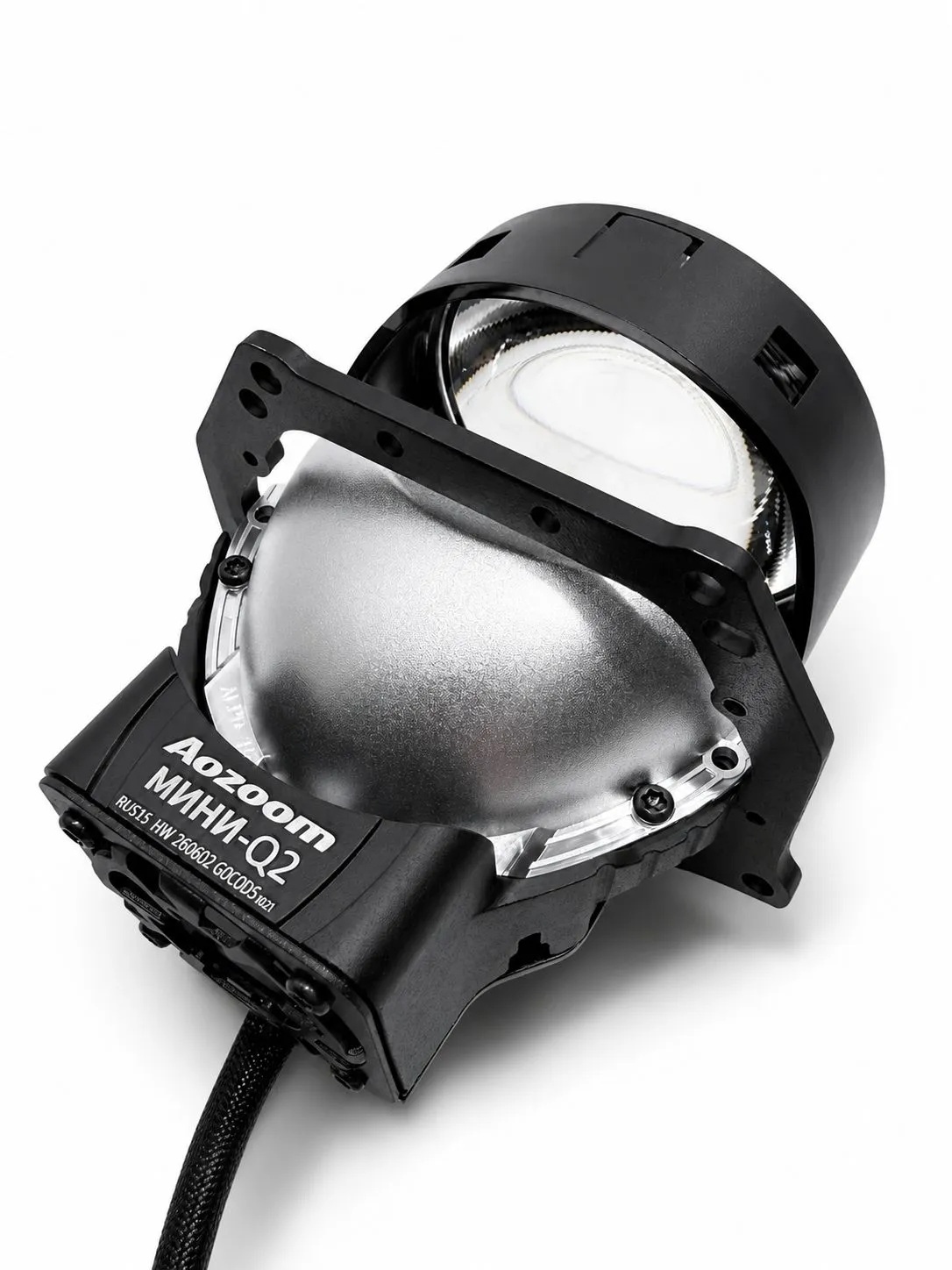 AOZOOM | Mini Q2 | Bi-LED модули 12V,Размытая СТГ 3", 5500K , 53W/62W, КОМП.  2 ШТ.| 4