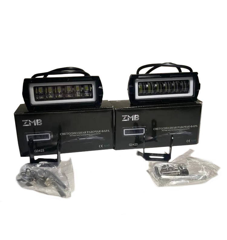 ZMB | G0423 | ПТФ+ДХО 12-24W 2121, УАЗ Хантер, ГАЗ, КАМАЗ диодная к-т 2 шт.  | 4