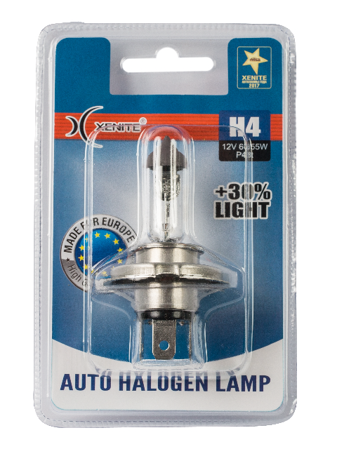 XENITE | H4 STANDART+30% | 12V 60\55W  | упаковка 1шт. 4