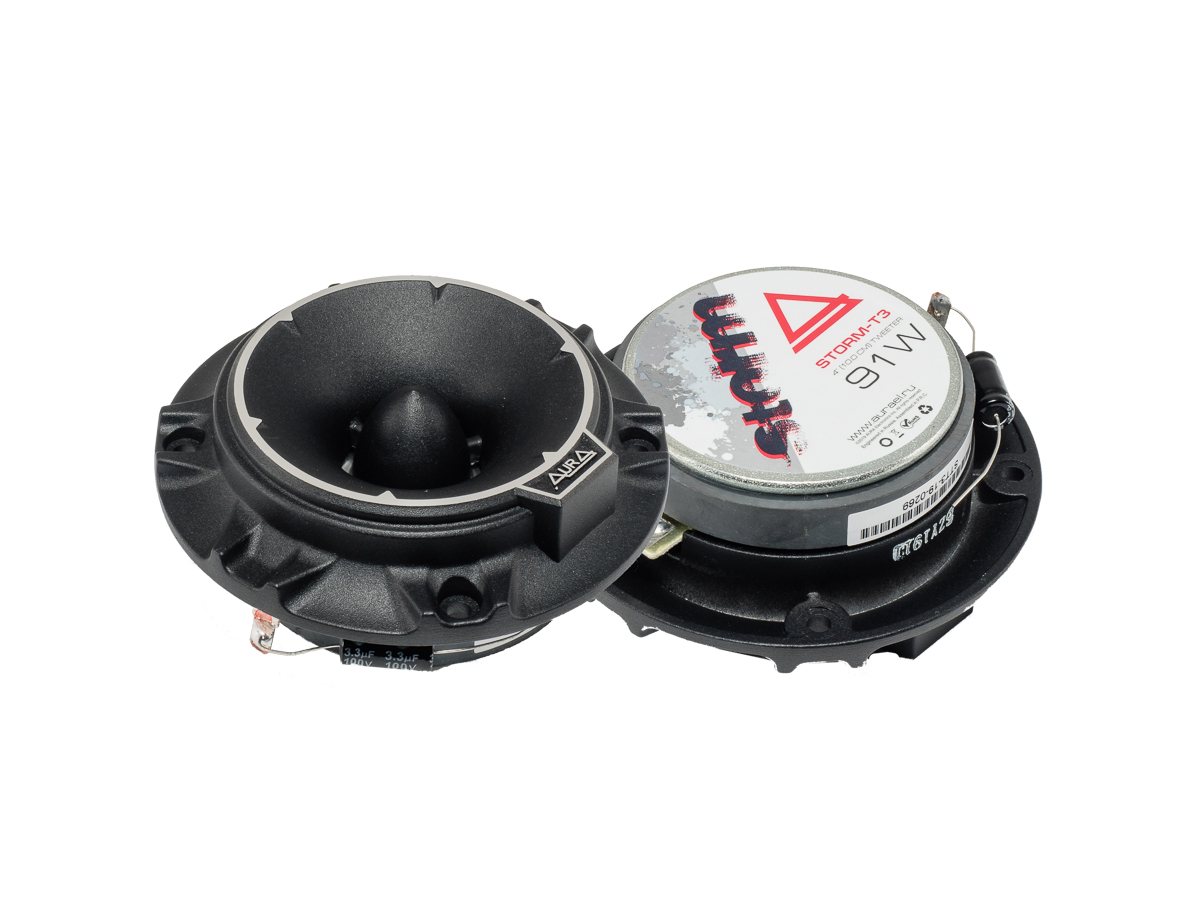AurA | STORM-T3 | ВЧ 4" (10cm), ПАРА, 4 Ом, 51/91w, 101db, 2.5kHz - 22kHz, 26mm | 1