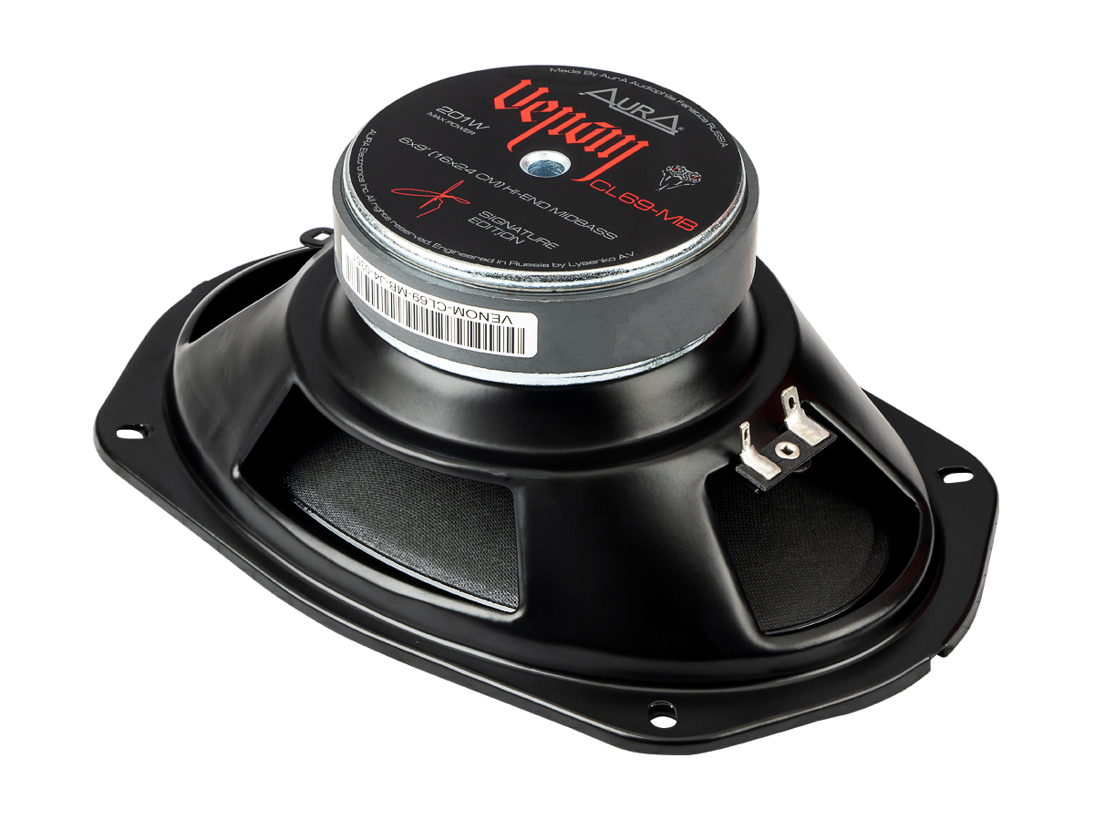 AurA | VENOM-CL69-MB | 6x9" (16x24cm), МИДБАС (ПАРА), 101/201w, 40Hz - 10kHz, 89db, сетки | 7