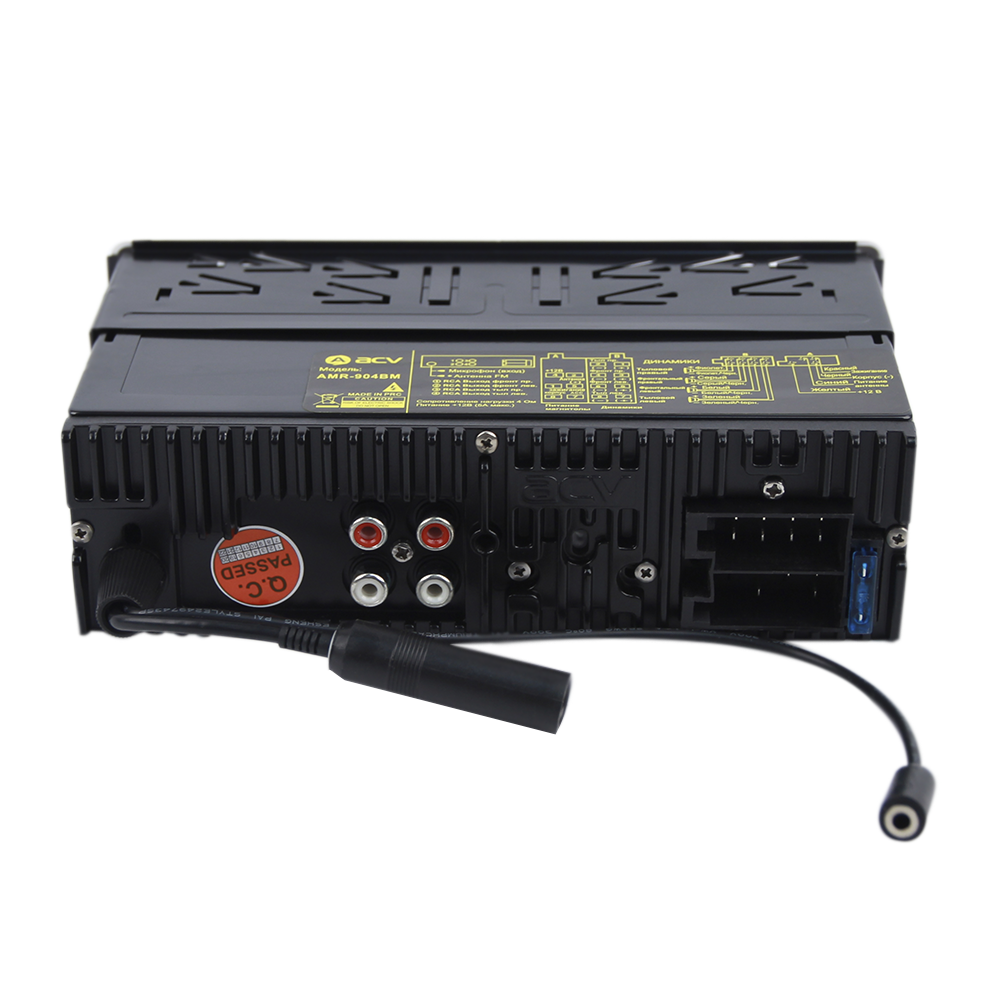ACV | AMR-904BM | 1 din/мультицвет/4х50Вт/USB/SD/FM/AM/2RCA/SUB/QuickCharge | превью 3