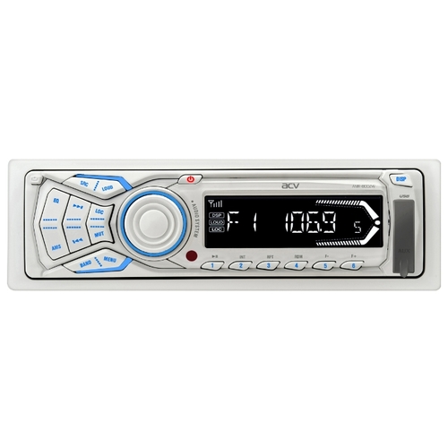 ACV | AMR-8002 W | 1 DIN|/USB/SD/FM,съемн панель,белый. | превью 1