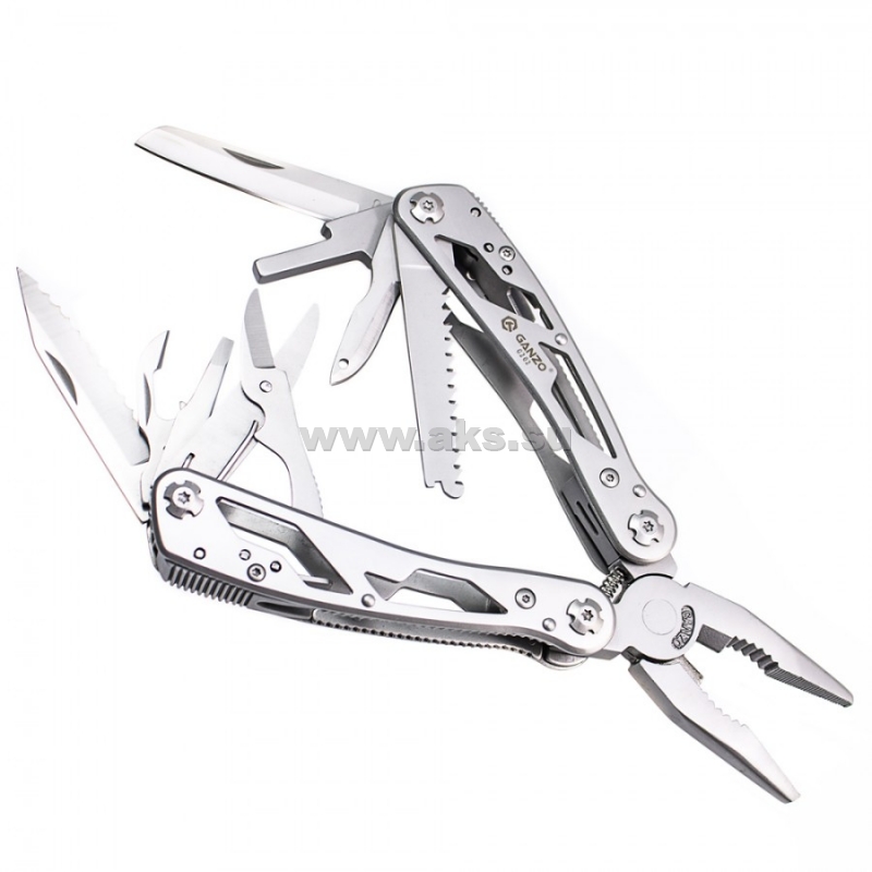 GANZO | Мультитул G-202 | 24 инструмента ,цвет: серебристый ,вес:270 гр.| 1