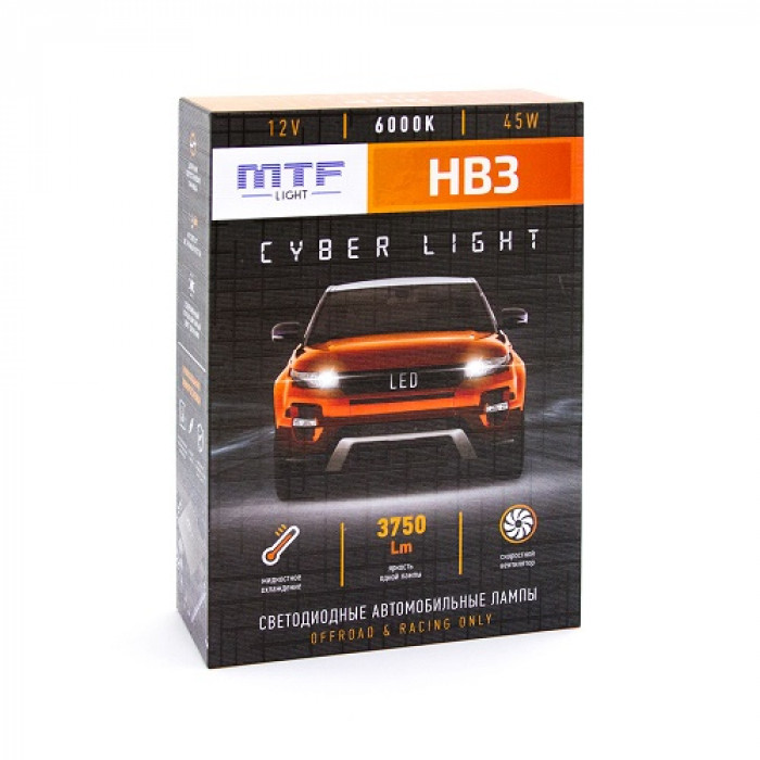 MTF | DPB3K6 | Cyber Light Светодиодные лампы HB3 6000K, 3750Lm к-т 2 штуки | 1
