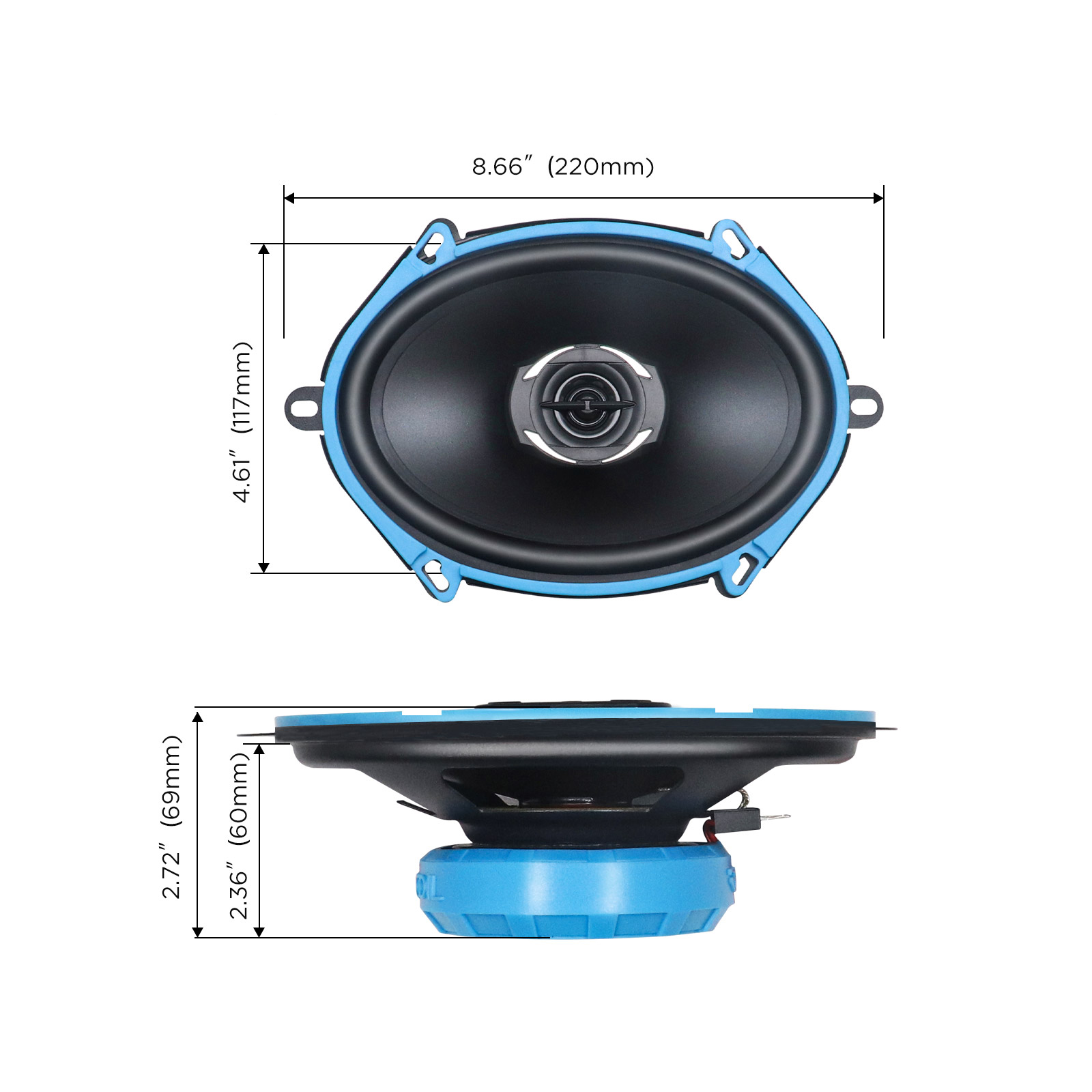 Recoil | RCX57 | 2-х пол. коакс., 5x7" , 3.2 Ом, 95-20000 Гц, RMS/Peak - 50W/100W  | 4