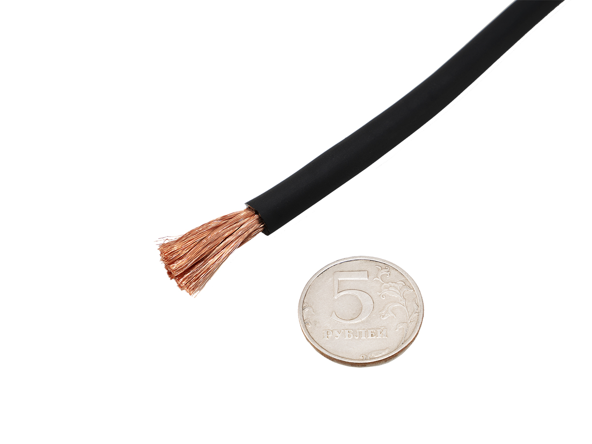 AurA | PCC-514B | 6GA (14мм²) бескислород.медь(OFC), ОПТ КРАТНО 5м; цена за 1 м, черный, БУХТА 50м| превью 3