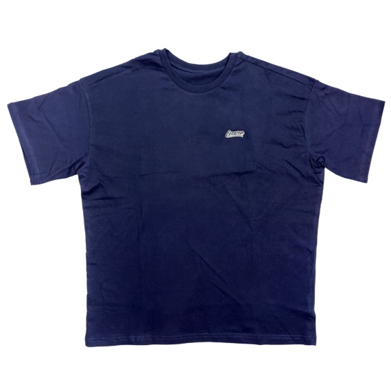 LERATON | WEAR | Футболка оверсайз с вышивкой тёмно-синяя, размер XXL | превью 1