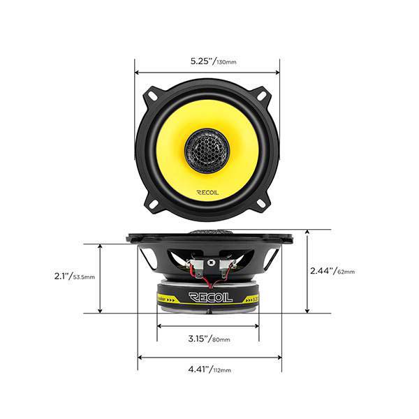 Recoil | RLX525 | 2-х пол. коакс., 5,25"(13см), 4Ом,  RMS/Peak - 30/60Вт  | превью 3