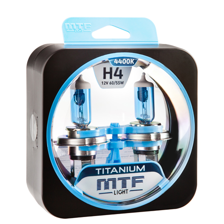 MTF | Titanium H4 | 12V 60/55W комплект ламп накаливания, 4300К | превью 1