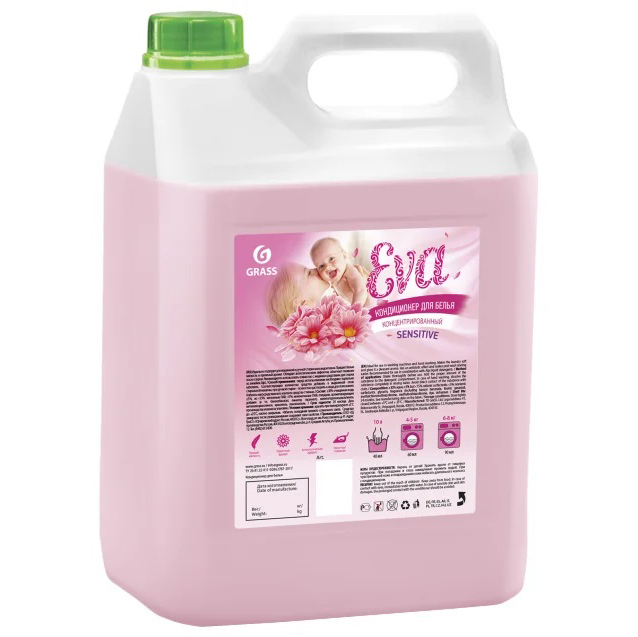 GRASS | EVA sensitive | Кондиционер для белья концентрированный ( канистра 5 кг)| 1