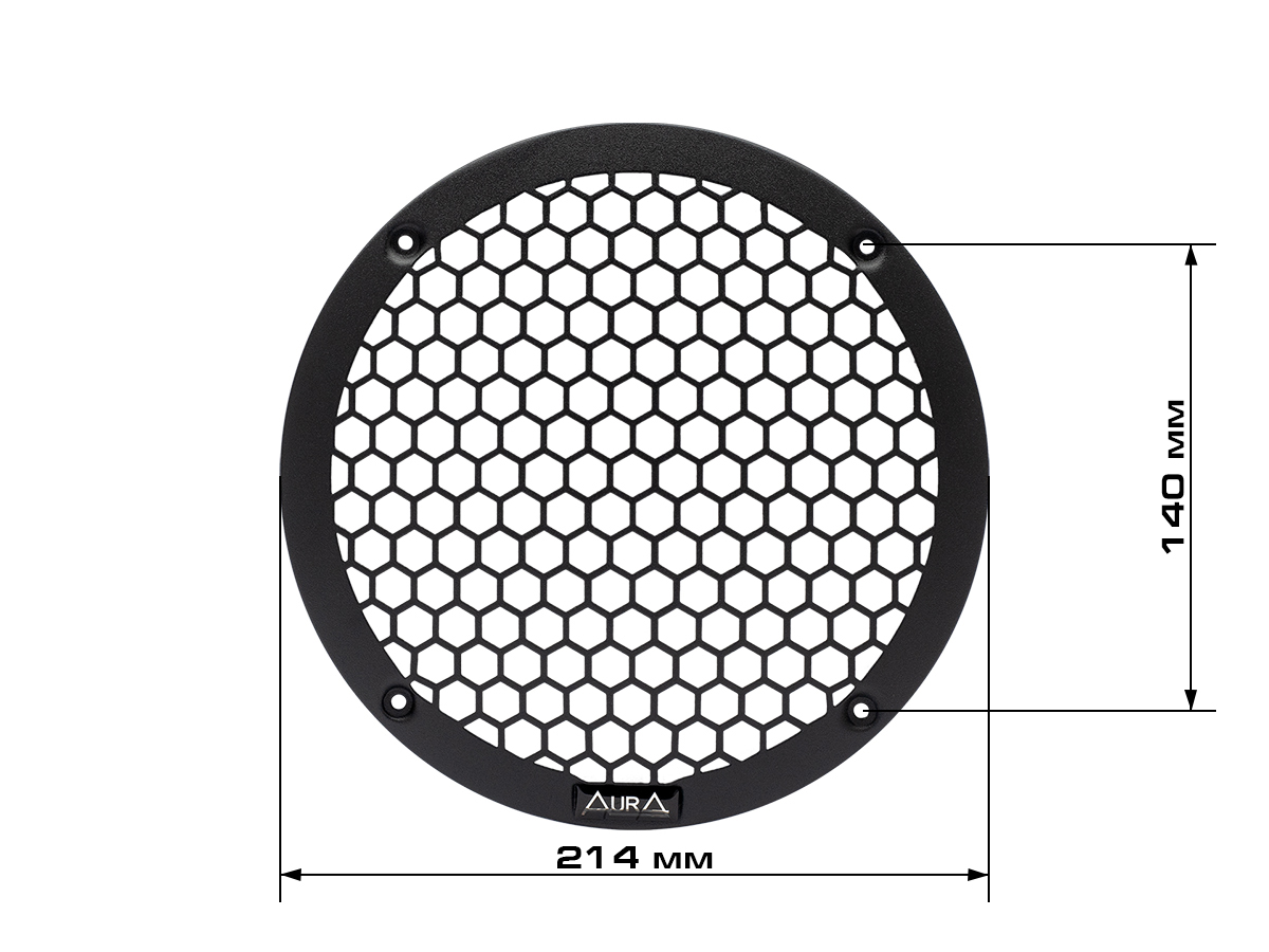 AurA | WGM-3508 | 8" (20см), гриль для акустики, металл, крупная ячейка, 1 ШТ. | превью 3